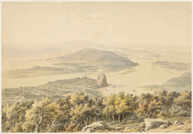 Carl von Klettenhoffen Klette - Panoráma dunajskej krajiny s hradom Devín